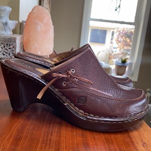 Born Leather Mule Clogs
